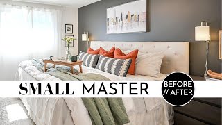 Small Master Bedroom Makeover On a Budget  Staging for Sale [upl. by Sidwell303]