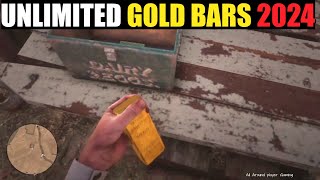 Red Dead Redemption 2  The Only GOLD BAR GLITCH That Still Works In 2024  Story Mode  Unlimited [upl. by Eiuqnom889]