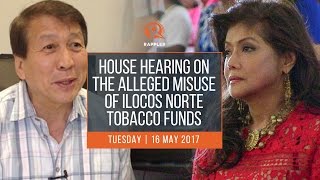 WATCH House hearing on the alleged misuse of Ilocos Norte tobacco funds [upl. by Eesdnil]