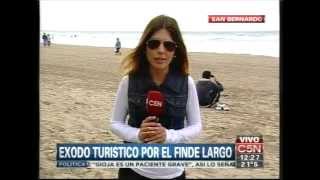 C5N  TURISMO EXODO POR EL FIN DE SEMANA LARGO EN SAN BERNARDO PARTE 1 [upl. by Israeli]