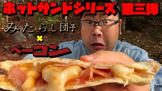 【キャンプ飯】みたらし団子×ベーコンのホットサンド [upl. by Laekcim]