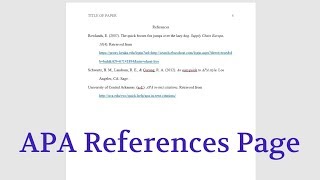 APA in Microsoft Word  The References Page Step 6 [upl. by Lokkin]