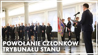 Wręczenie aktów powołania nowym członkom Trybunału Stanu [upl. by Airpal]