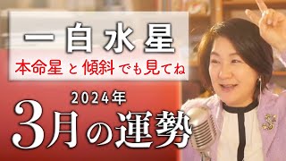 【一白水星】の2024年3月の運勢は？本命星or傾斜が一白水星の運勢 [upl. by Luella]