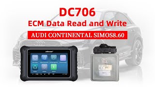 OBDSTAR DC706 Read Write Audi Continental SIMOS860 ECM Data by Bench  Cardiagtool [upl. by Forest635]