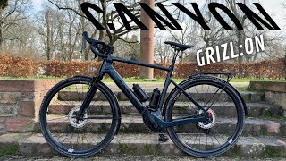 CANYON GrizlON CF Daily REVIEW  Ein Gravel EBike für alle Situationen [upl. by Suidaht339]