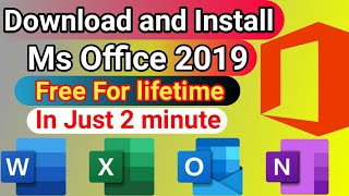 How to Download and Install Original Microsoft Office 2019 Free for Windows 10 on Lifetime  Ms Word [upl. by Launamme]