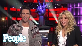 Adam Levine amp Shakira Talk quotThe Voicequot  Up Close  People [upl. by Naarah]