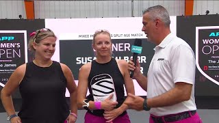 Sheri Courter amp Susannah Barr  Post Match Interview  APP Womens Open Presented By The James [upl. by Refinaj389]