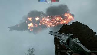 Battlefield 1 Airship crash [upl. by Emsoc]