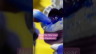 Nails for new year nails aquariumnails newyearnails manicure manikur nailart proteztırnak [upl. by Weisbart]