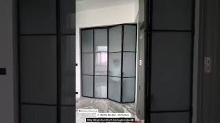 newdesignaluminiumslidingdoorglassdoorhomeinteriordesignslimprofileblackflutedglassforyou [upl. by Nadnarb]