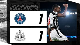 PSG 1 Newcastle United 1  UEFA Champions League Highlights [upl. by Harve706]