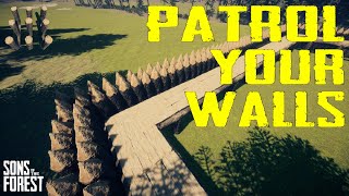 How To Build a Defensive Wall You Can Actually Defend from the inside  Sons Of The Forest Build [upl. by Ymmik]