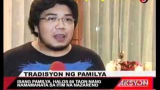 Narvaez Family featured in TV5s Aksyon Linggo as Nazareno Devotees [upl. by Yahsan]