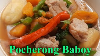 How to cook Pocherong Baboy Pork Banana Sweet Potato and Chinese Pechay [upl. by Eivol]