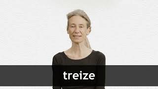 How to pronounce TREIZE in French [upl. by Idurt]