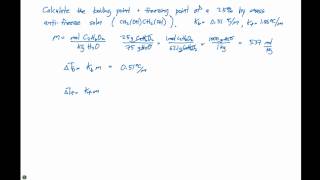 135 Colligative Properties Example 1 [upl. by Leiser328]