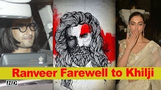 Ranveer Bid Farewell to Khilji celebrates with Deepika [upl. by Gerg]