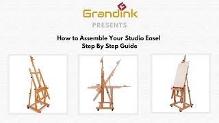 How to Assemble a WOODEN STUDIO EASEL Painting Stand H Frame Step by Step Instructions [upl. by Brodsky]