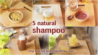 5 Natural shampoo  natural ways to wash your hair to stop hair fall and grow thicker hair [upl. by Eiznil652]