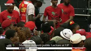 Malema UP lecture  EFF leader hails partys student command [upl. by Andreas810]