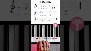 Lavenders Blue Easy Piano Notes [upl. by Conney]