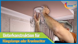 Kronleuchter und Hängelampen Montage  Spanndecke Selbstmontage  Spanndo [upl. by Lapides]