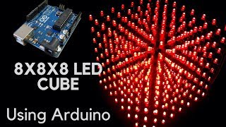 How to make 8x8x8 LED CUBE using arduino [upl. by Nonrev]