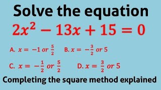 MASTER Completing the Square in 2 Minutes [upl. by Yesdnyl]