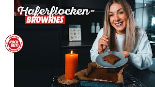 Brownies ohne Mehl  Gesunder HaferflockenKuchen [upl. by Guerin]