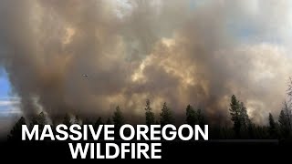 Massive wildfire in Oregon  West Coast Wrap [upl. by Keon]