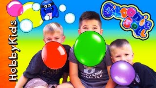 EDIBLE Bloonie Ball Balloons with HobbyKids [upl. by Bywaters702]