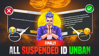 FINALLY FREE FIRE ALL ID UNBAN 🔥  HOW TO RECOVER SUSPENDED ACCOUNT  FREE FIRE ID UNBAN KAISE KARE [upl. by Macguiness]