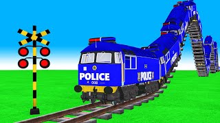 電車アニメ  Railway Crossing  電車アニメ  police railroad crossing fumikiri train 1 [upl. by Tillion]