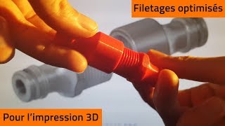 Créer des filetages pour limpression 3D  Fusion 360 [upl. by Annayram]