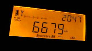 Hong Kong Volmet 6679 kHz received in Germany on Tecsun PL660 [upl. by Elia]