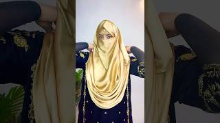 Beautiful Party Wear Niqab Hijab Tutorial with Mangteeka  Bridal Niqab Tutorial hijabtutorial [upl. by Seta]