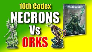 Hypercrypt Legion Battle Report Vs Orks  10th Edition Codex [upl. by Meda]