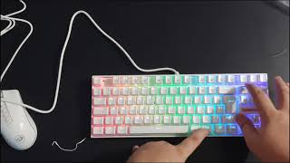 Teclado Kumara k552 RGB Branco  Mouse Cobra M711  Unboxing e Review [upl. by Ytsirc]