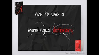 How to use a monolingual dictionary [upl. by Lukasz101]