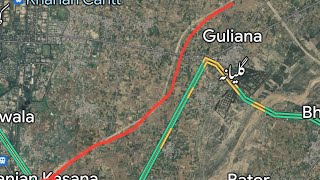 DRONE View kharian sialkot motorway update m12 gujrat 1 bismilah chok to bhagwal [upl. by Grubb]