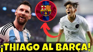 💥INCREÍBLE💥THIAGO MESSI es MEJOR que SU PADRE😱y el BARCELONA lo QUIERE👉EL VIDEO que lo DEMUESTRA [upl. by Aicenet]