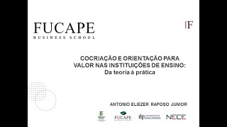 Cocrição e orientação para valor nas instituções de ensino Da teoria à prática [upl. by Ayaros]