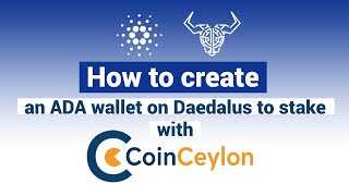 How to create an ADA wallet on Daedalus to stake with Coin Ceylon [upl. by Jillayne]