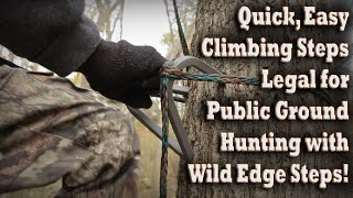 Wild Edge Inc Steppladder Deer Hunting Climbing Steps Product Review How To Video Tree Stand Setup [upl. by Achorn744]