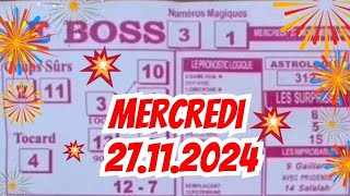 Boss Demain mercredi 27 novembre 2024👁👁quinte demain 💲💲base SOLIDE [upl. by Conan386]