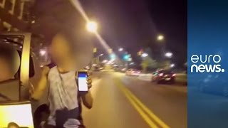 Driver playing Pokemon Go smashes into police car [upl. by Elyod]