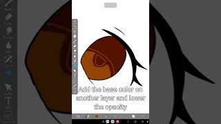 How I like to color eyes on Ibis Paint X Tutorial [upl. by Ellene]