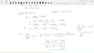 equilibrium in oligopoly market reaction function [upl. by Lela287]